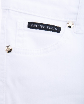 Philipp Plein Детские белые шорты GDT00541216