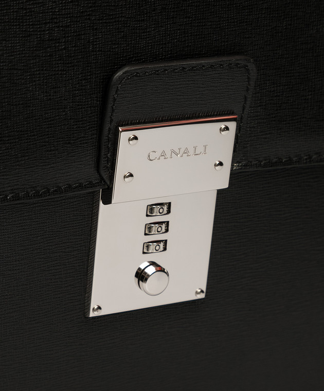 Canali Черный кожаный портфель NA00053P325328 изображение 5