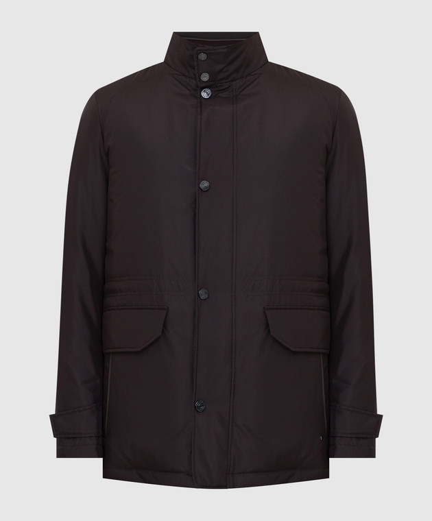 Stefano Ricci Темно-коричневая шелковая куртка M7J1400160SETEC1
