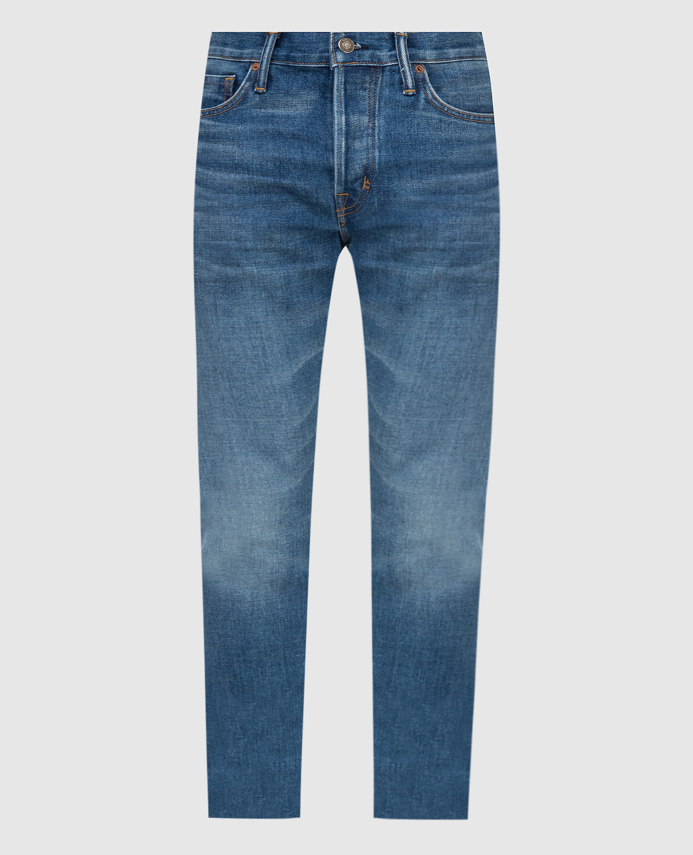 

Джинсы Slim с эффектом потертости Tom Ford, Синий, Джинсы