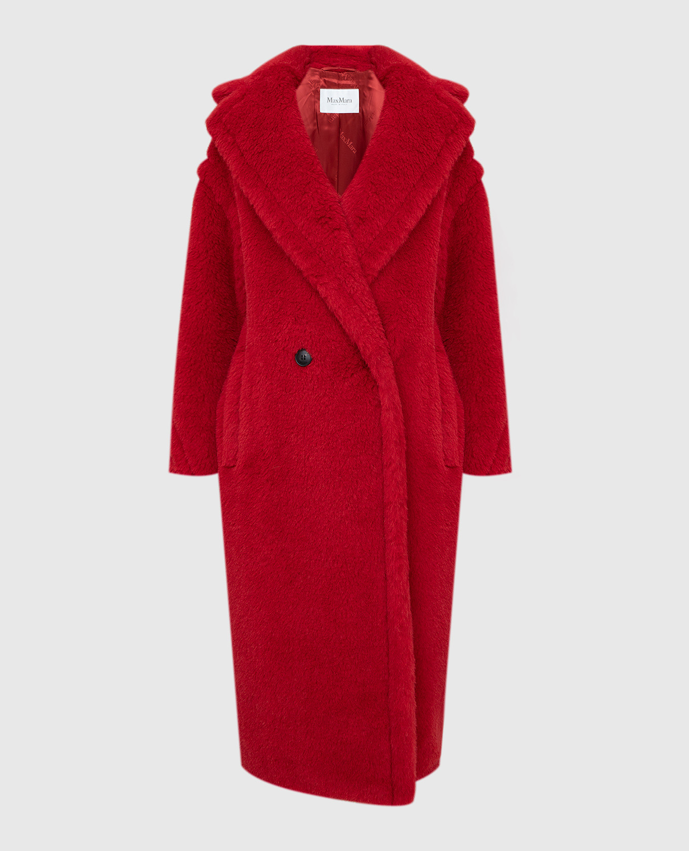 Двубортное пальто Tedgirl из альпаки, шерсти и шелка