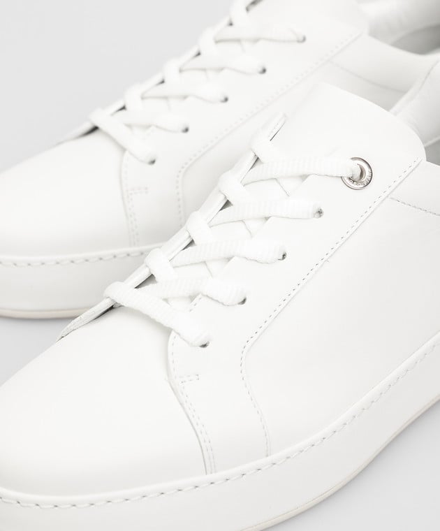 Loro Piana Белые кожаные кроссовки FAF2078 изображение 5