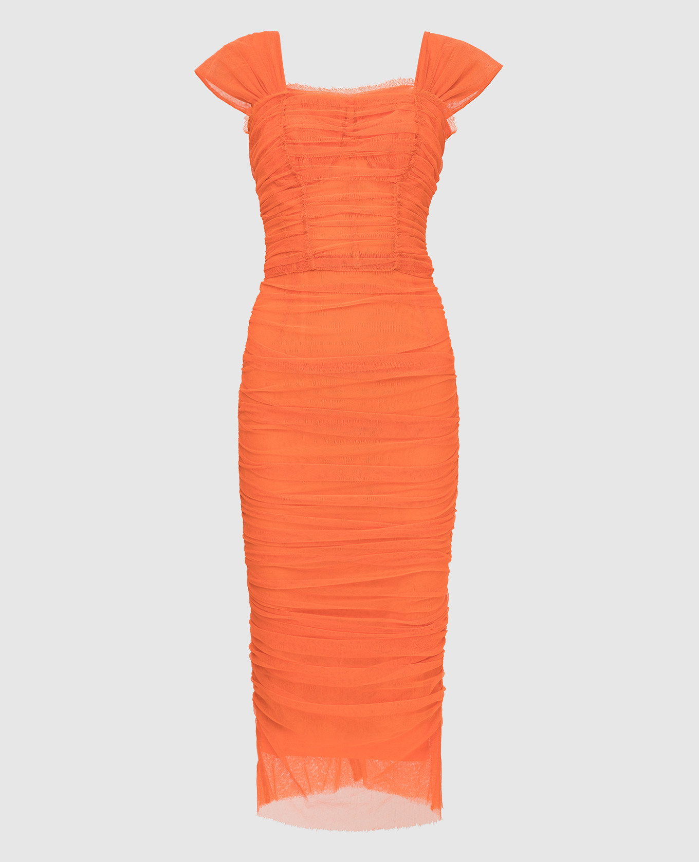 Оранжевое платье женское