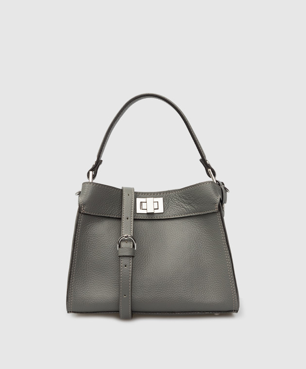 Gianni Notaro Dollaro Gray Leather Mini Bag 492