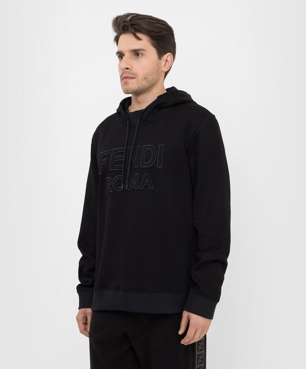 Fendi - Black logo hoodie FY1097AI01 - buy with European delivery at Symbol