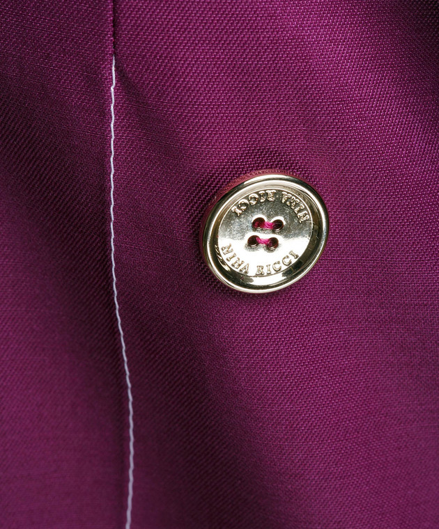 NINA RICCI Фиолетовый жакет из шерсти и шелка 17ECVE017WV0212 изображение 5
