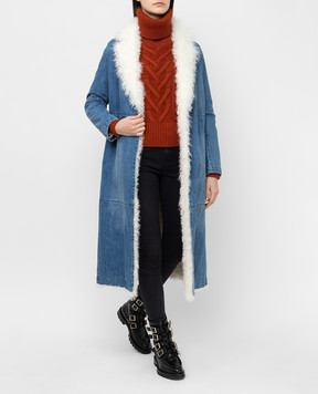 Simonetta Ravizza Синее джинсовое пальто VASIA3