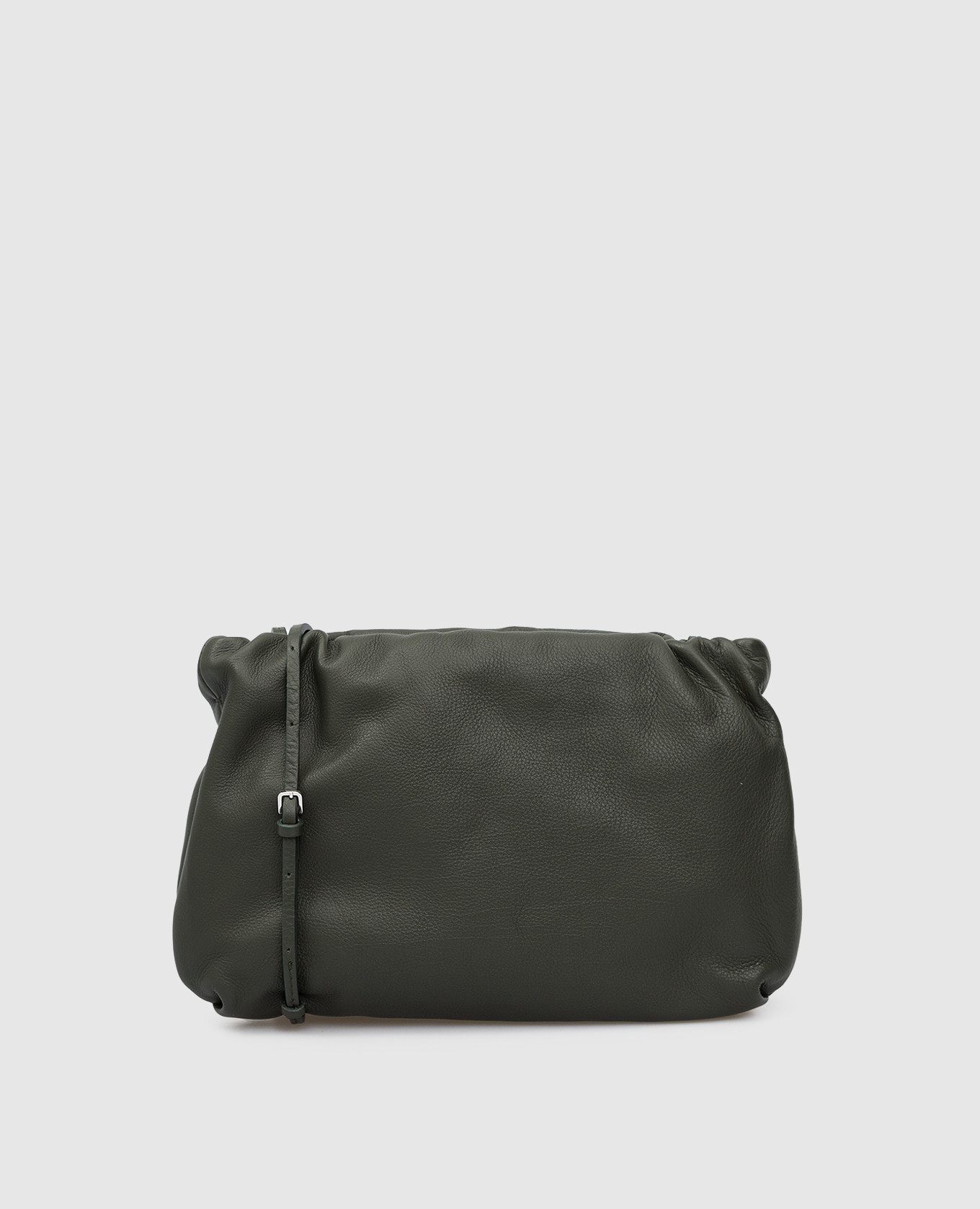 Темно-зеленая кожаная сумка Bourse