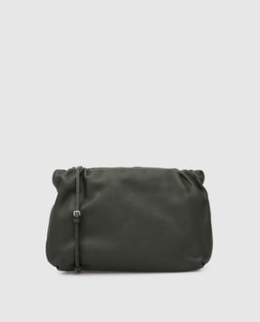 The Row Темно-зелена шкіряна сумка Bourse W1280L97