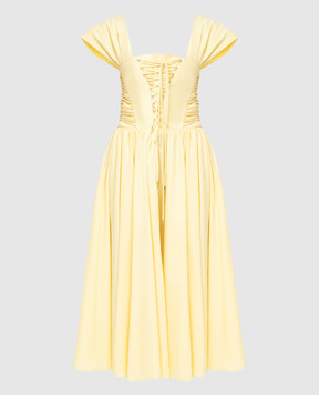 Philosophy di Lorenzo Serafini Жовта сукня з корсетним верхом на шнурівці A04122119