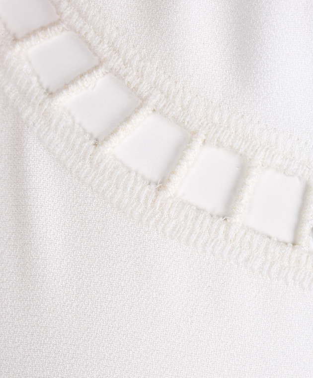 Ermanno Scervino Белое платье с кружевом D302Q320RVJ изображение 5