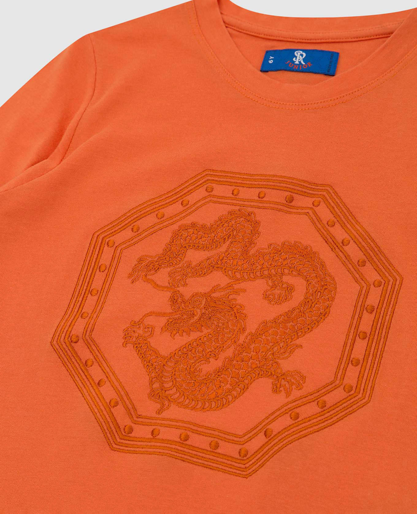 Stefano Ricci Детская оранжевая футболка с вышивкой YNH7200050803 изображение 3