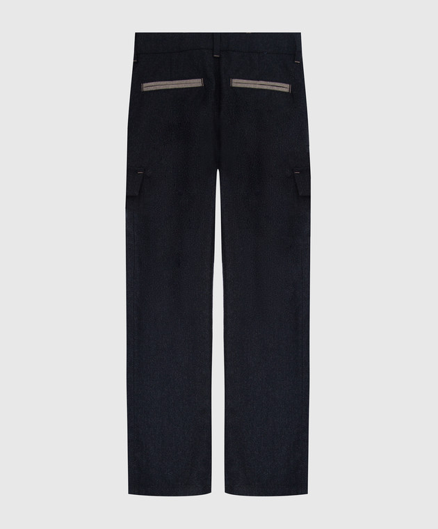 Stefano Ricci Children's dark gray wool trousers YUT7400060W610 image 2