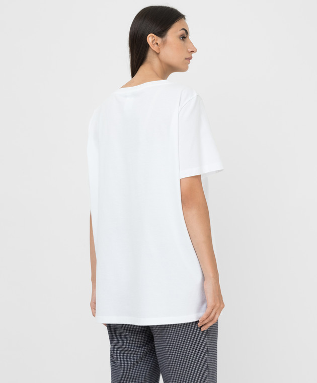 Marina Rinaldi Белая футболка с пайетками VANIGLIA изображение 4