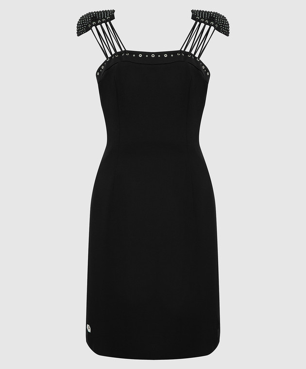 Philipp Plein Черное платье с кристаллами CWRG0060