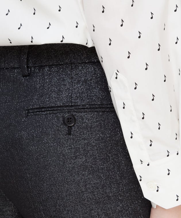 Saint Laurent Черные брюки из шерсти 517819 изображение 5
