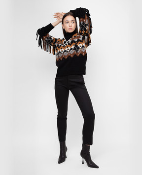 Ermanno Scervino Светр з вовни та кашеміру з візерунком та бахромою D395M712RKLN