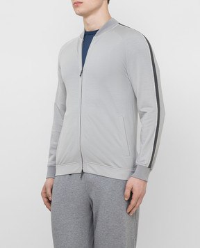 Loro Piana Серая спортивная кофта из шерсти F2FAI5495