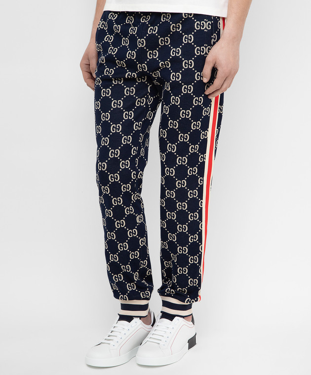 Gucci Брюки с узором монограммы логотипа 496920X9V05 изображение 3