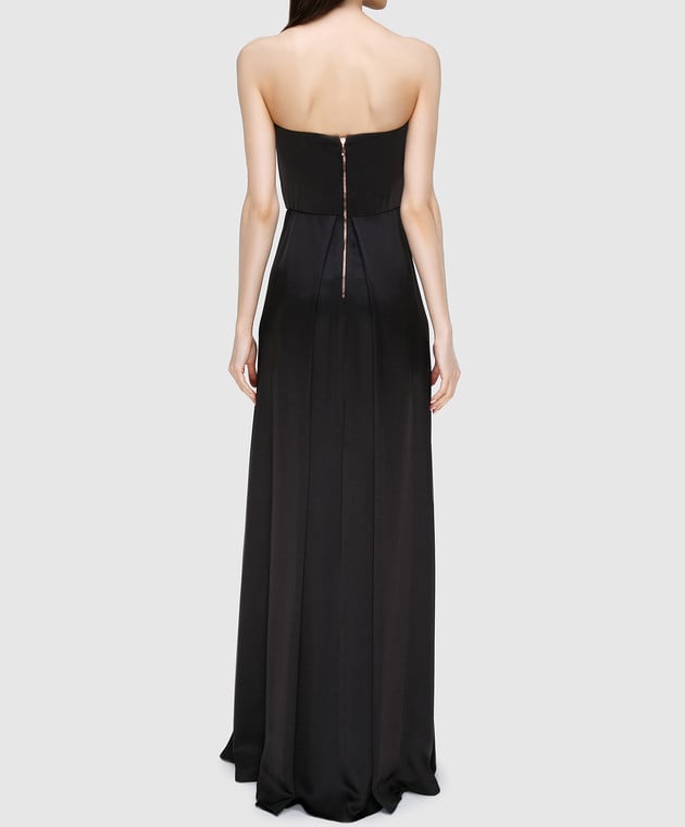 Cedric Charlier Чорна сукня з шовку A0405 зображення 4