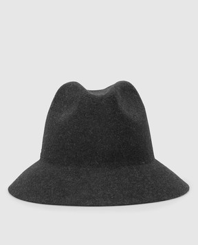 Loro Piana Темно-серая шляпа My Journey Hat из меха зайца и кашемира FAL3434
