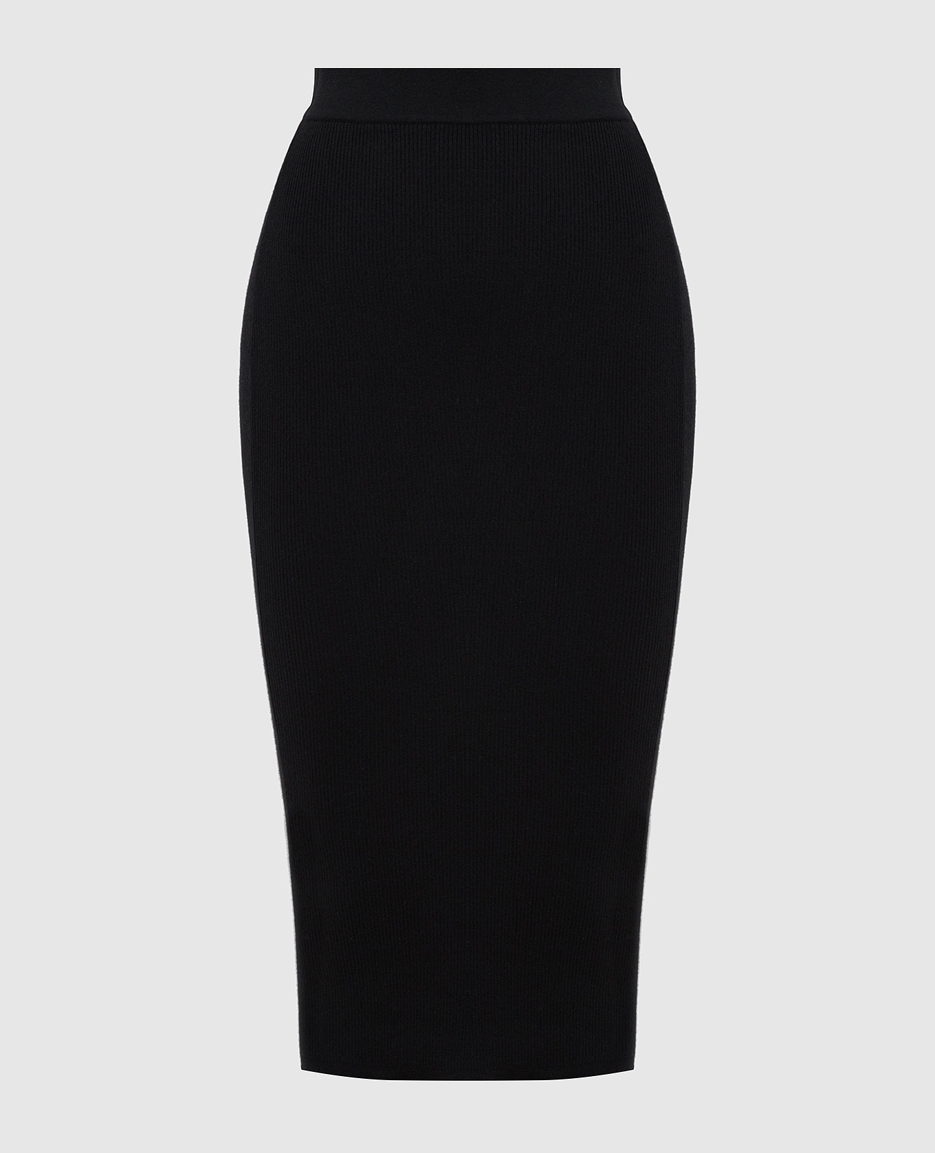 

Юбка из кашемира и шелка в рубчик Tom Ford, Черный, Юбки Миди