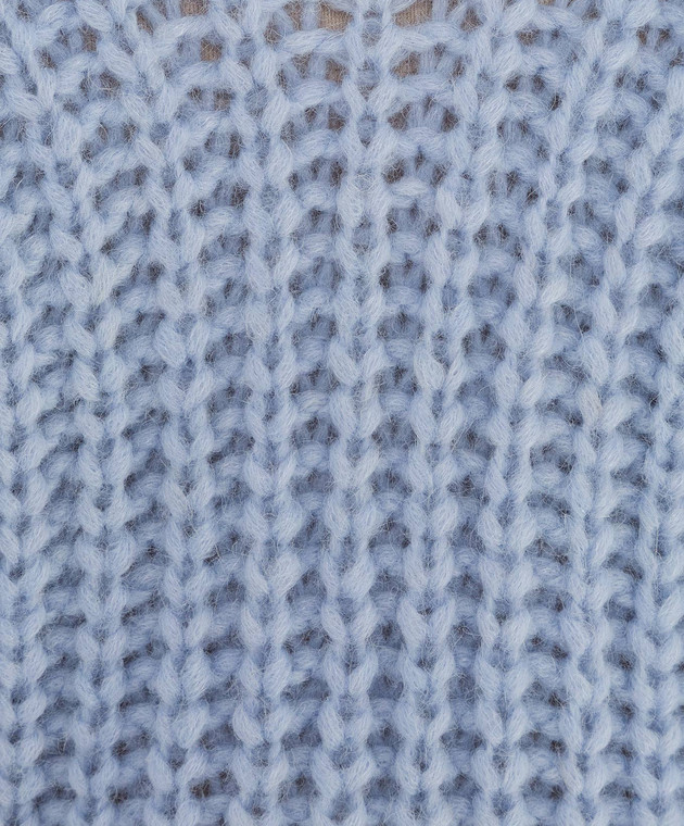 Peserico Голубой свитер в фактурный узор S99112F0309121 изображение 5