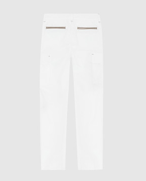 Stefano Ricci Дитячі білі штани-карго YUT7200030CT900