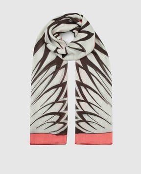 Loro Piana Серый шарф из кашемира и шелка FAL2417