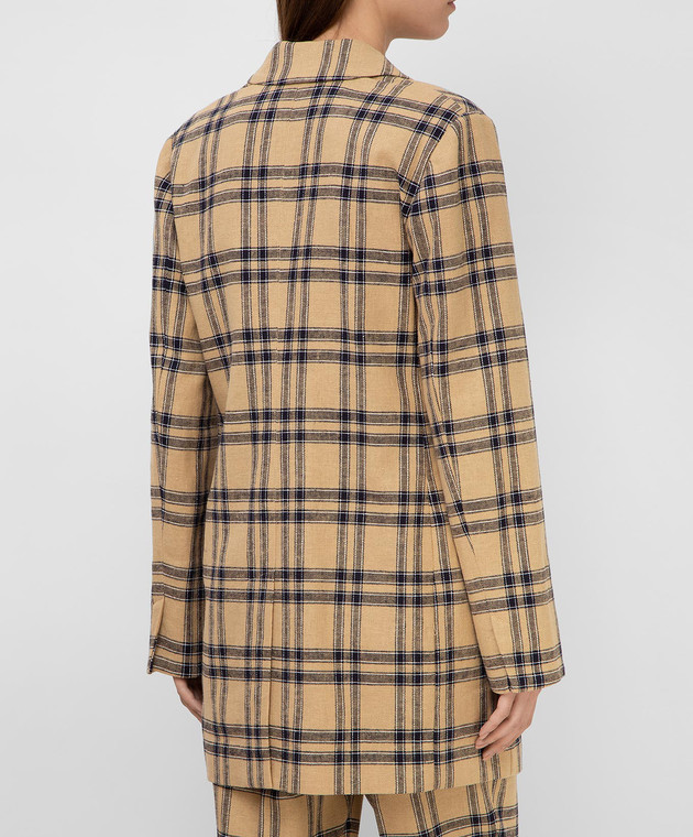 Max & Co Удлиненный двубортный жакет в клетку VESUVIO изображение 4