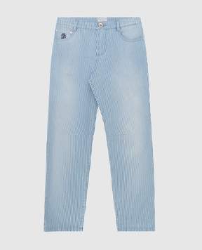 Brunello Cucinelli Дитячі джинси в смужку B258PD300C