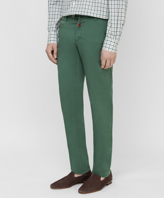 ISAIA Зеленые брюки PNTS72X0016 изображение 3