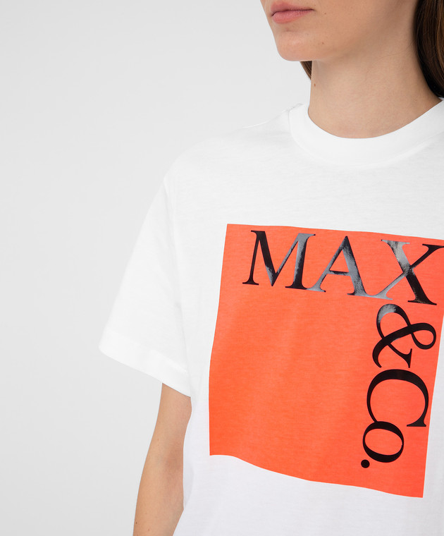 Max & Co Tee T-shirt with pink print TEE image 5