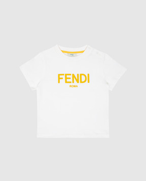 Fendi Детская белая футболка BUI019AEXL