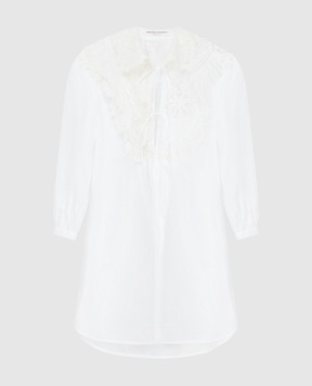 Ermanno Scervino Біла блуза з мереживними вставками D382Q762MUP