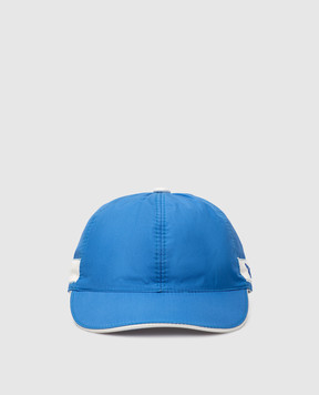 Stefano Ricci Дитяча синя шовкова кепка з логотипом YVF5347SETEC1