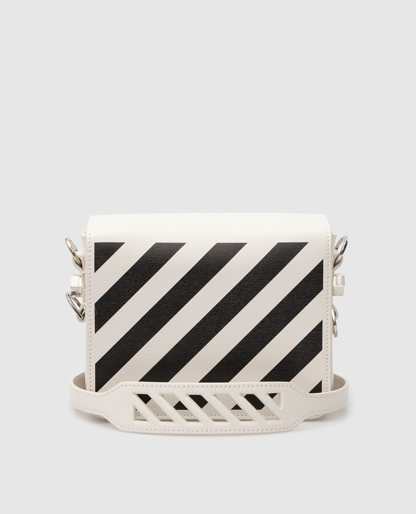 

Светло-бежевая кожаная сумка-кроссбоди с принтом Diag, Светло-бежевый, Сумки через плечо