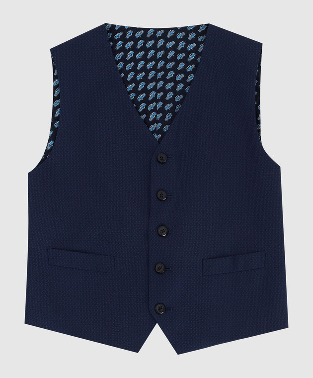 Stefano Ricci Patterned wool vest for children Y1E0100000W904