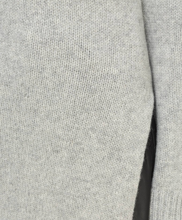 Jil Sander Світло-сірий светр з  вовни з асиметрією JSPT751050WTY20018 зображення 5