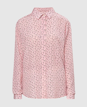 Saint Laurent Розовая рубашка из шелка 512192Y374U