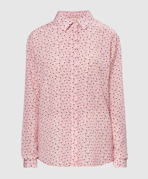 Saint Laurent Рожева блуза з шовку 512192Y374U