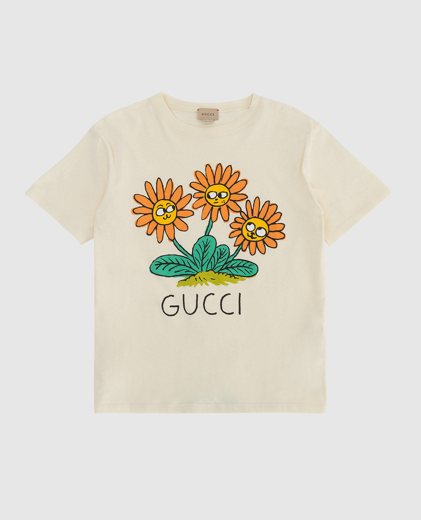 

Детская футболка с принтом Gucci, Желтый, Футболки