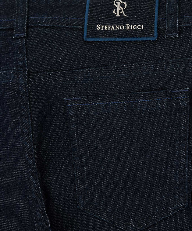 Stefano Ricci Children's dark blue jeans YFT7401060K201 image 3