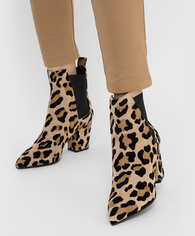 Sergio Rossi Замшевые ботинки в леопардовый принт A85760MCAS22 изображение 2