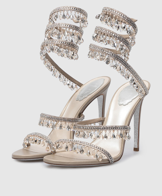 Rene Caovilla Chandelier sandals with beads and crystals C10182105 изображение 3