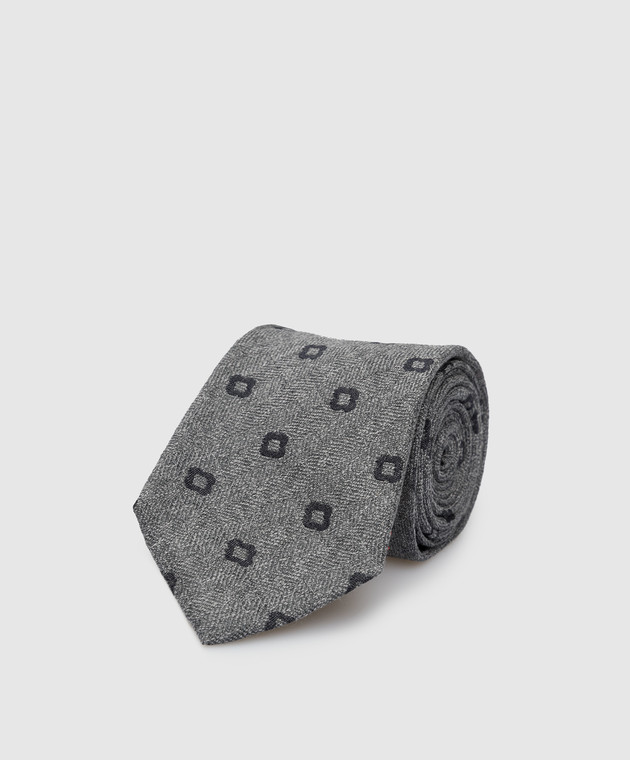 ISAIA Сірий краватку з вовни і шовку CRV007CV51Y