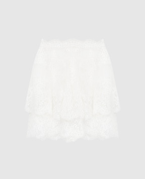 Ermanno Scervino Белая ажурная юбка мини D392O327OJI
