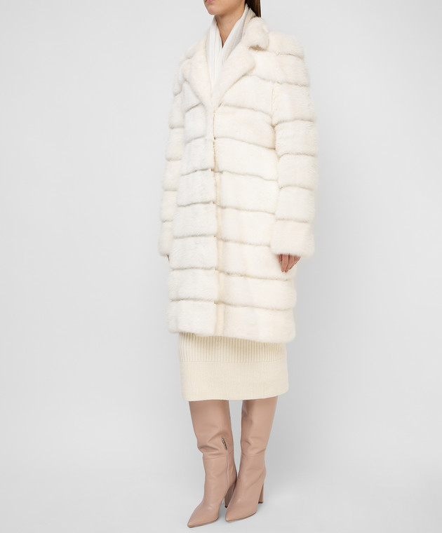 Annabella White mink coat 4MAGJ500 image 3