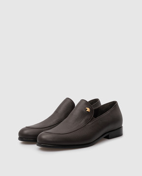 Stefano Ricci Детские кожаные слиперы YR59CG8062MR