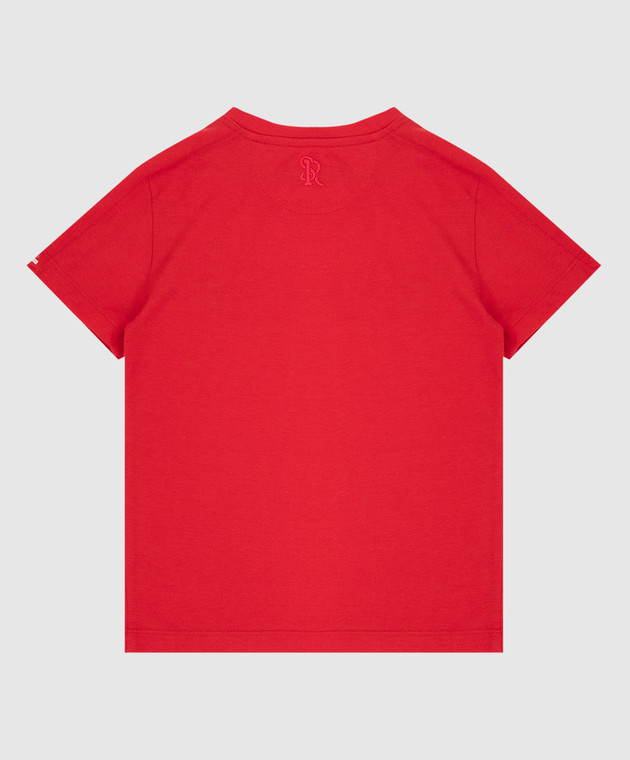 Stefano Ricci Детская красная футболка с логотипом YNH0200240803 изображение 2